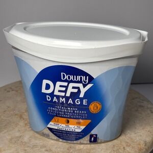 Downy Defy Damage Total-Wash Conditioning Beads Unscented 19.5 oz HALF
